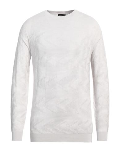 Shop Giorgio Armani Man Sweater Light Grey Size 38 Cotton, Cashmere, Silk