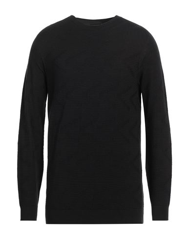 Shop Giorgio Armani Man Sweater Black Size 46 Cotton, Cashmere, Silk