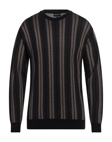 Shop Giorgio Armani Man Sweater Khaki Size 46 Viscose, Virgin Wool, Silk In Beige