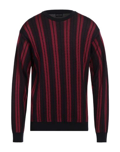 Shop Giorgio Armani Man Sweater Midnight Blue Size 46 Viscose, Virgin Wool, Silk