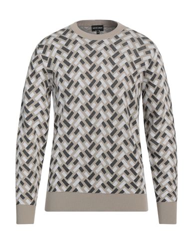 Giorgio Armani Man Sweater Beige Size 44 Virgin Wool, Polyamide, Elastane