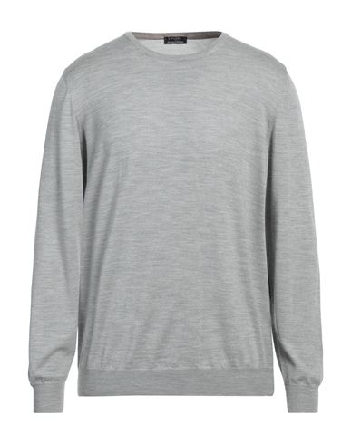 Barba Napoli Man Sweater Grey Size 46 Virgin Wool, Silk In Gray