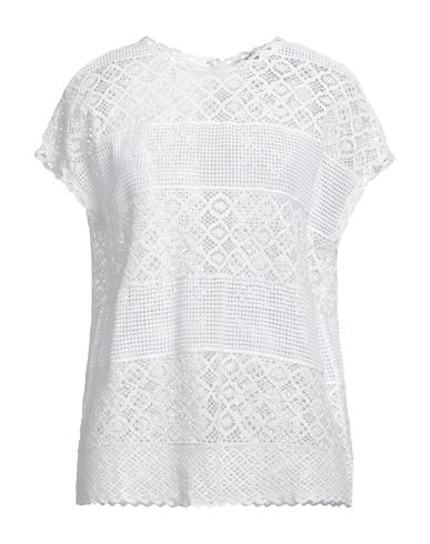 Shop Kangra Woman Sweater White Size M Cotton