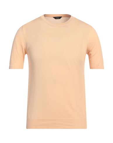 Hōsio Man Sweater Apricot Size S Cotton In Orange