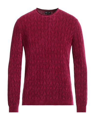 Shop Giorgio Armani Man Sweater Fuchsia Size 46 Viscose, Virgin Wool, Cotton In Pink