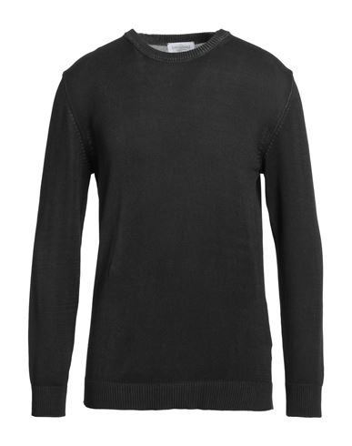 Bellwood Man Sweater Steel Grey Size 42 Cotton In Black
