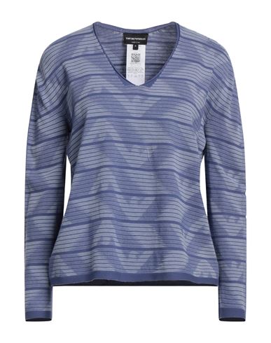 Emporio Armani Woman Sweater Light Blue Size M Viscose, Polyester