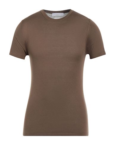Daniele Fiesoli Man Sweater Brown Size S Silk In Brown