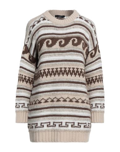 Weekend Max Mara Woman Sweater Beige Size Xl Wool, Acrylic, Polyamide, Mohair Wool, Polyester