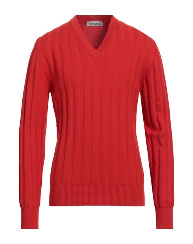 Shop Trussardi Man Sweater Tomato Red Size Xxl Cotton