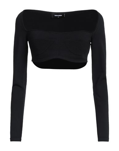 Dsquared2 Woman Top Black Size M Viscose, Polyester