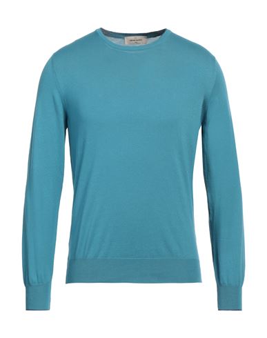 Gran Sasso Man Sweater Pastel Blue Size 48 Cotton