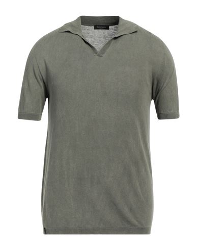 Shop Arovescio Man Sweater Military Green Size 46 Cotton