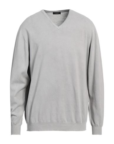 Shop Arovescio Man Sweater Light Grey Size 46 Cotton