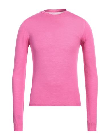 Rick Owens Man Sweater Fuchsia Size Xl Virgin Wool In Pink