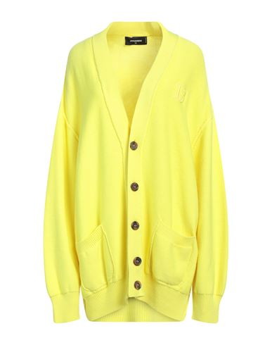 Dsquared2 Woman Cardigan Yellow Size Xs Virgin Wool