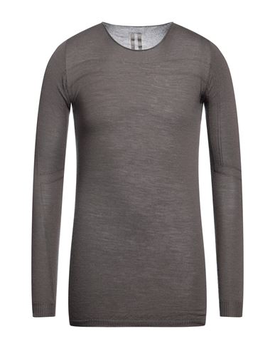 Rick Owens Man Sweater Lead Size S Virgin Wool In Grey