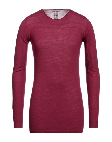 Rick Owens Man Sweater Garnet Size M Virgin Wool In Red