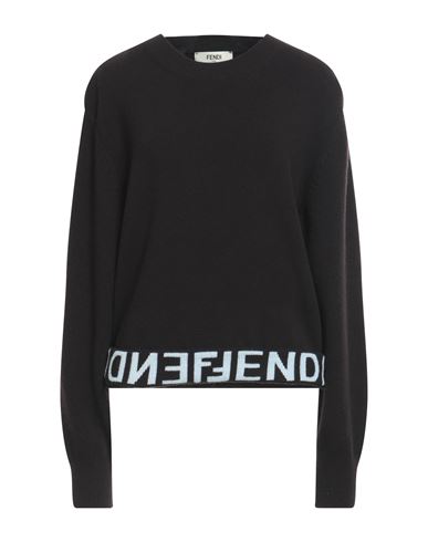 Shop Fendi Woman Sweater Black Size 8 Wool, Cashmere, Polyamide, Elastane