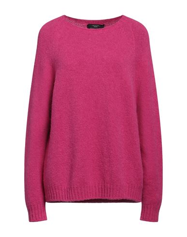 Shop Weekend Max Mara Woman Sweater Fuchsia Size L Alpaca Wool, Polyamide, Cotton, Modal, Elastane In Pink