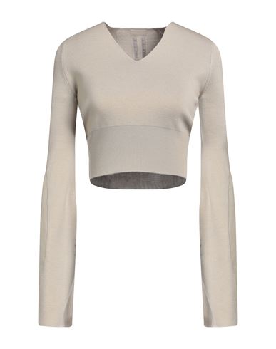 Shop Rick Owens Woman Sweater Beige Size L Virgin Wool, Cotton