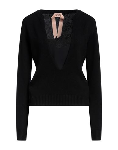 Shop N°21 Woman Sweater Black Size 6 Virgin Wool, Cashmere, Acetate, Silk, Cotton