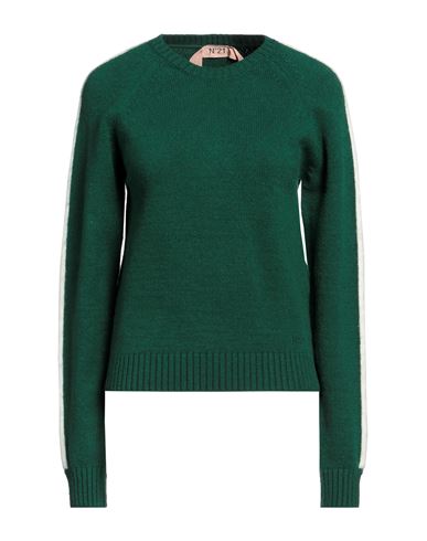 N°21 Woman Sweater Dark Green Size 8 Polyamide, Acrylic, Wool