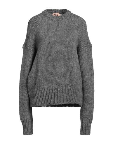 Shop N°21 Woman Sweater Grey Size 10 Wool, Acrylic, Alpaca Wool