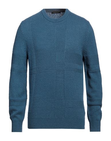 Shop Zegna Man Sweater Slate Blue Size 42 Cashmere, Silk