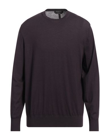 Shop Zegna Man Sweater Deep Purple Size 44 Wool