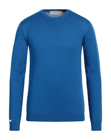 Shop Golden Goose Man Sweater Azure Size M Cotton In Blue