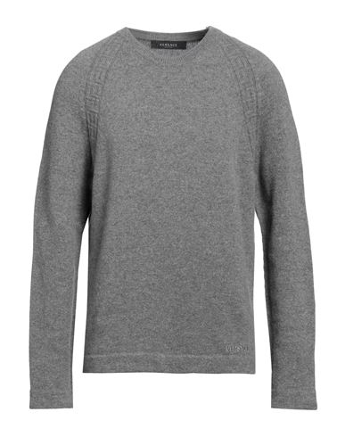 Shop Versace Man Sweater Grey Size 44 Cashmere, Wool, Viscose