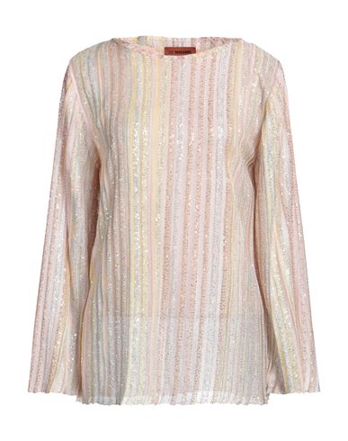 Missoni Woman Sweater Blush Size L Polyester, Cupro, Polyamide, Viscose In Pink