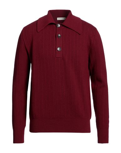 Shop Etro Man Sweater Burgundy Size Xxl Wool In Red