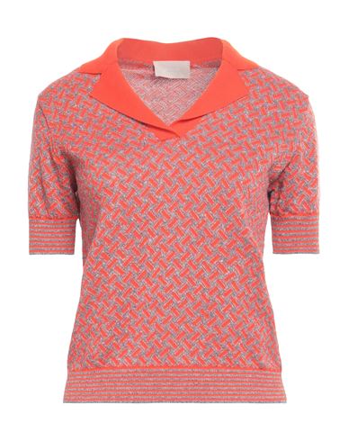 Drumohr Woman Sweater Orange Size S Cotton, Linen
