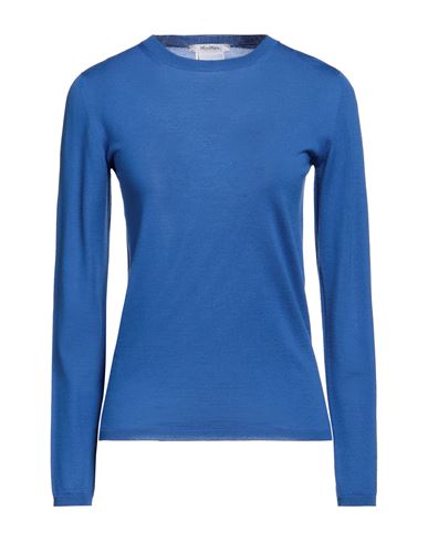 Max Mara Woman Sweater Blue Size L Virgin Wool