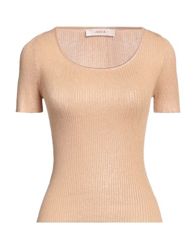 Shop Jucca Woman Sweater Sand Size M Cotton In Beige