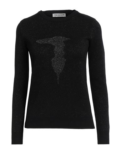 Trussardi Woman Sweater Black Size Xs Viscose, Polyester, Polyamide, Metallic Fiber