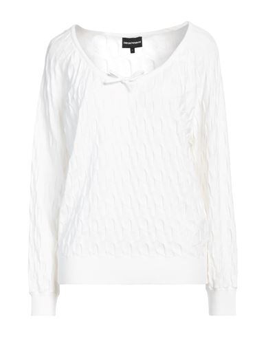 Emporio Armani Woman Sweater White Size L Cotton