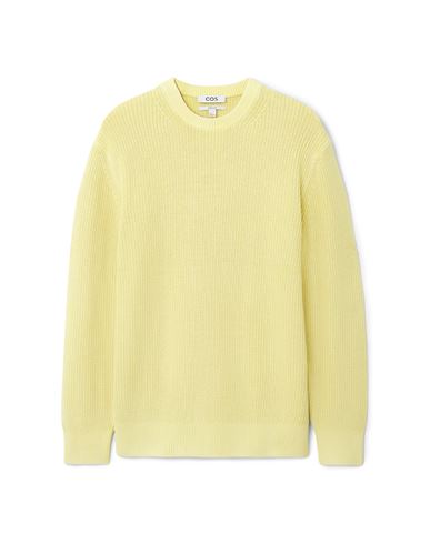 Shop Cos Man Sweater Yellow Size L Cotton