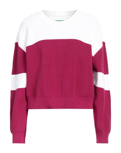 Emporio Armani Woman Sweater Garnet Size L Cotton In Red