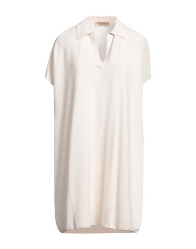 Gentryportofino Woman Mini Dress Beige Size 12 Cotton, Cashmere