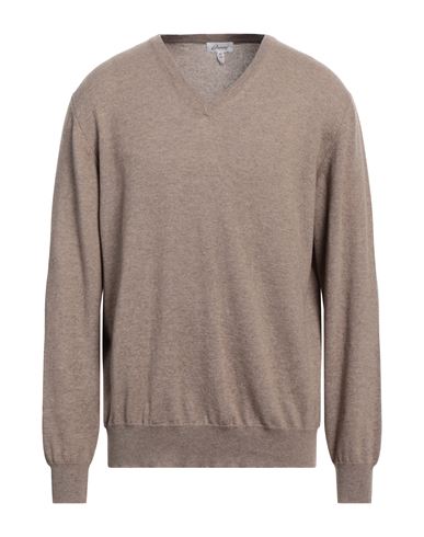 Shop Brioni Man Sweater Sand Size 50 Cashmere In Beige