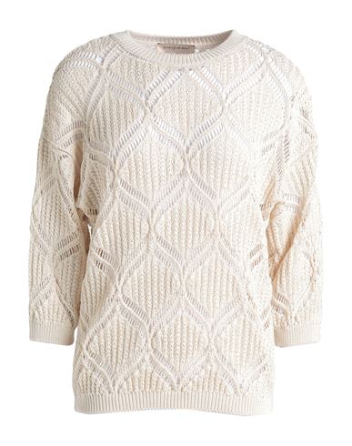Shop Gentryportofino Woman Sweater Beige Size 8 Cotton