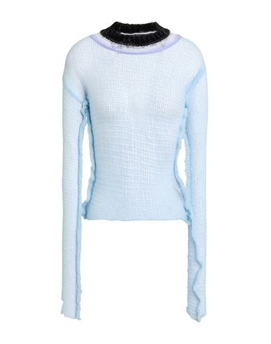 Marni Woman Sweater Sky Blue Size 8 Virgin Wool, Cashmere, Viscose, Wool, Mohair Wool In Blue