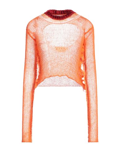 Marni Woman Sweater Orange Size 8 Virgin Wool, Cashmere, Viscose, Wool, Mohair Wool In Orange
