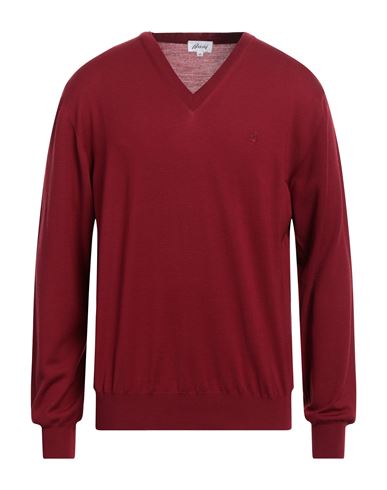 Shop Brioni Man Sweater Burgundy Size 46 Wool In Red
