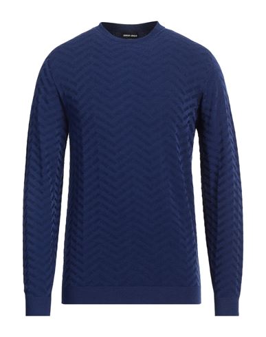 Shop Giorgio Armani Man Sweater Blue Size 50 Viscose, Polyester