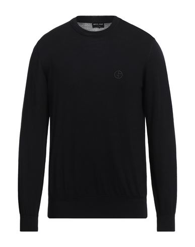 Shop Giorgio Armani Man Sweater Black Size 46 Virgin Wool