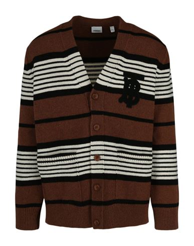 Shop Burberry Oversized Striped Wool Cashmere Cardigan Man Cardigan Multicolored Size Xl Wool, Cashmere In Fantasy